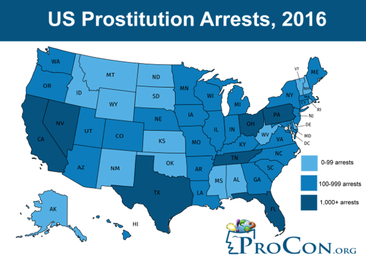 US and State Prostitution Arrests Prostitution